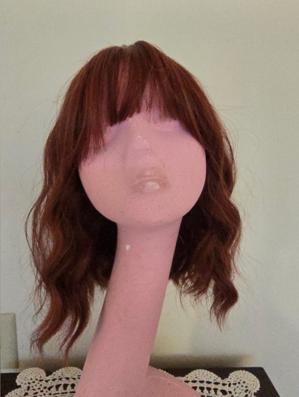 Women's Wavy Fringe Wig - Chestnut Brown